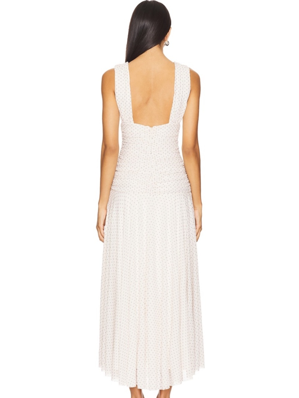 NWT More to Come Haydee Maxi Dress White Polka Dot S - Picture 4 of 5